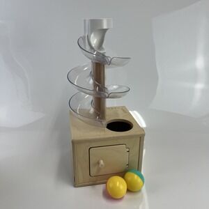 Lovevery The Babbler Slide and Seek Ball Run Drop Montessori  w/2 Balls